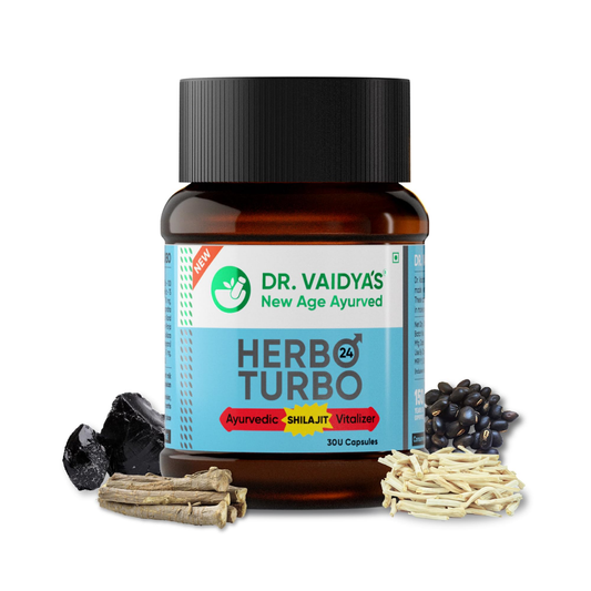 Dr. Vaidya's Herbo 24 Turbo Capsules For Men | Swadesiicart