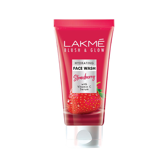Lakme Blush & Glow Strawberry Freshness Gel Face Wash With Vitamin C Serum - Swadesiicart