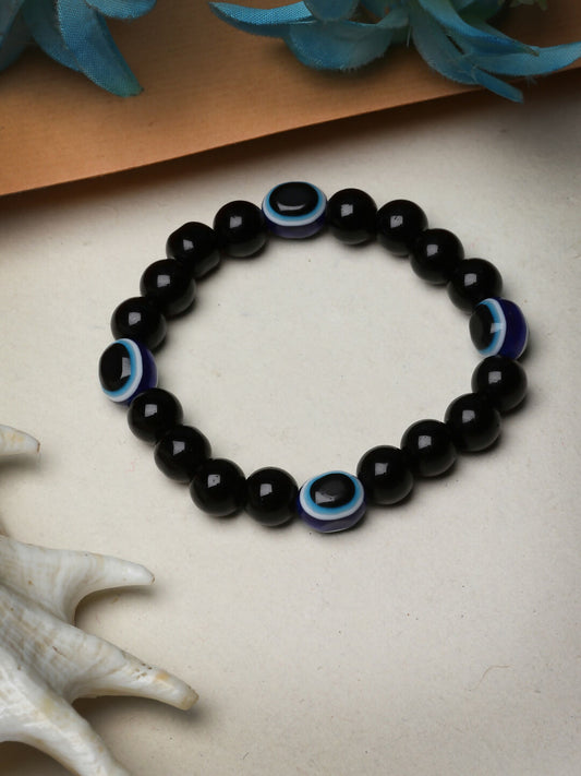 NVR Men & Women Evil Eye Beaded Adjustable Bracelet - Swadesiicart