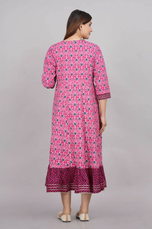 House of RP Women's Pink Cotton Kurta & Dupatta Set | Swadesiicart