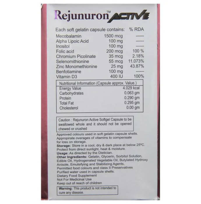 Fourrts Rejunuron Active Softgel Capsules - Swadesiicart