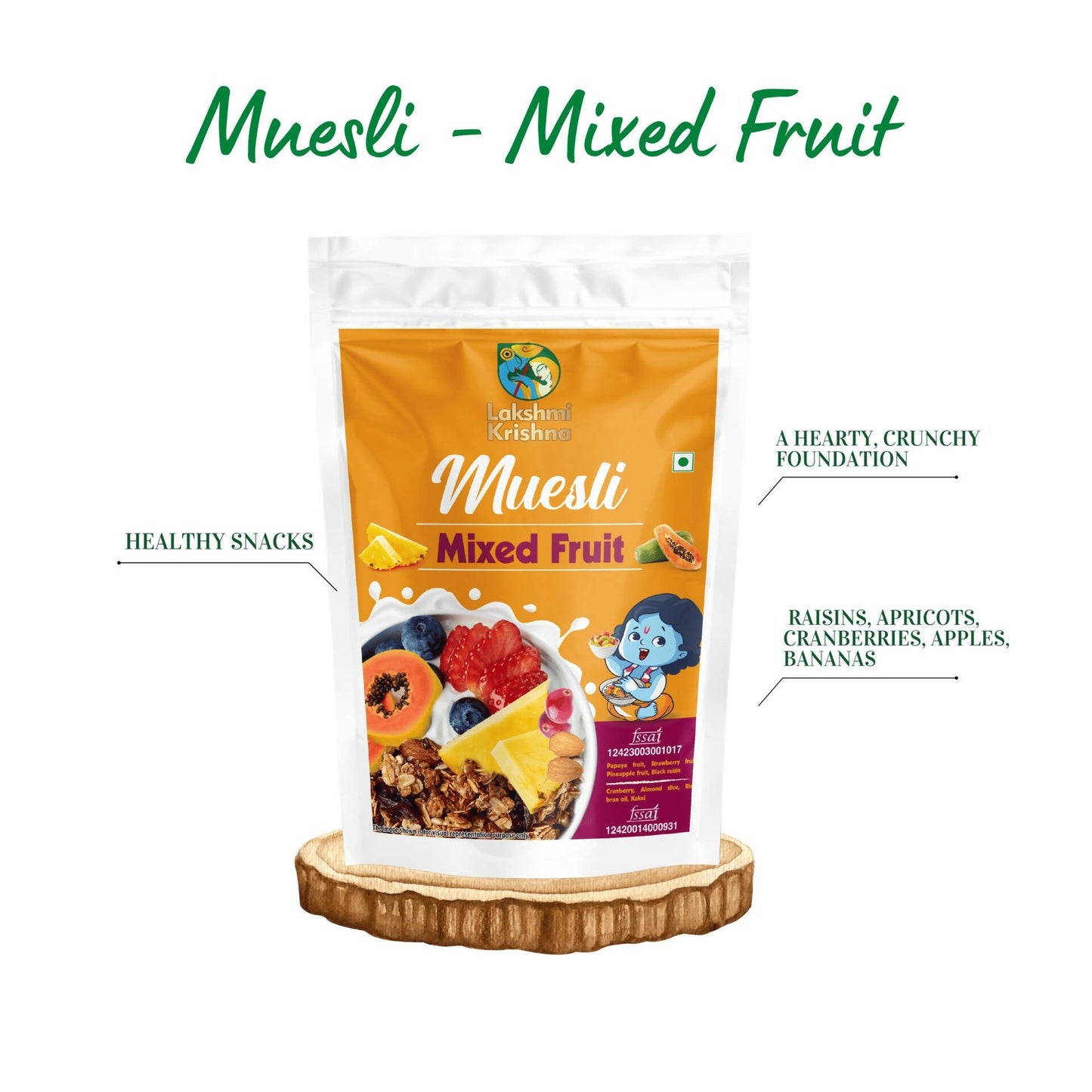 Lakshmi Krishna Muesli - Mixed Fruit - Swadesiicart