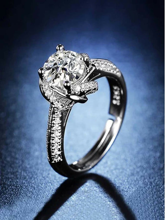 Joban Fashion Silver Brass Adjustable Ring | Swadesiicart