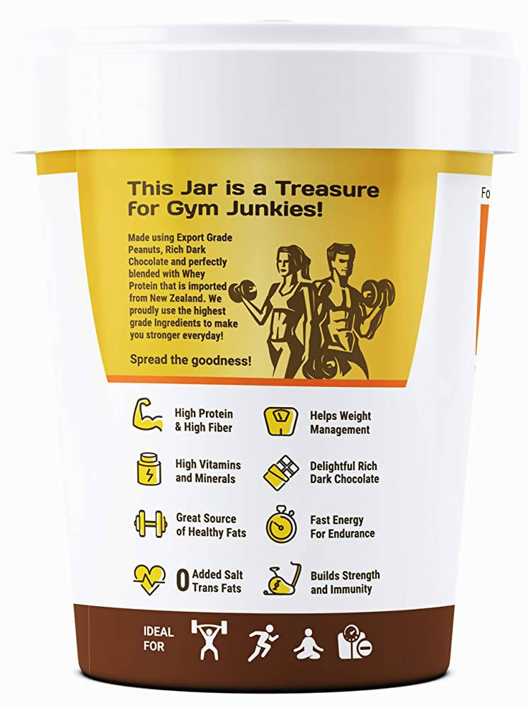 Pintola High Protein Dark Chocolate Crunchy Peanut Butter - Swadesiicart