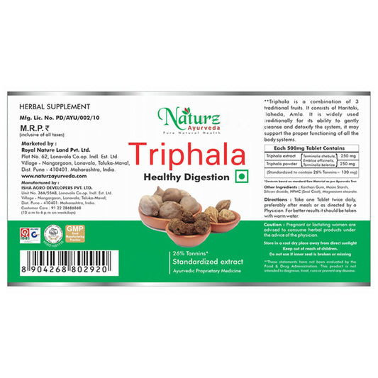 Naturz Ayurveda Triphala Tablets | Swadesiicart
