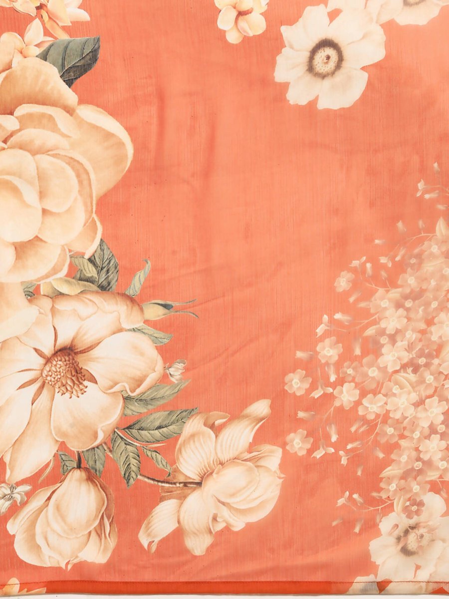 Ahalyaa Women's Traditional wear Saree - Orange | Swadesiicart
