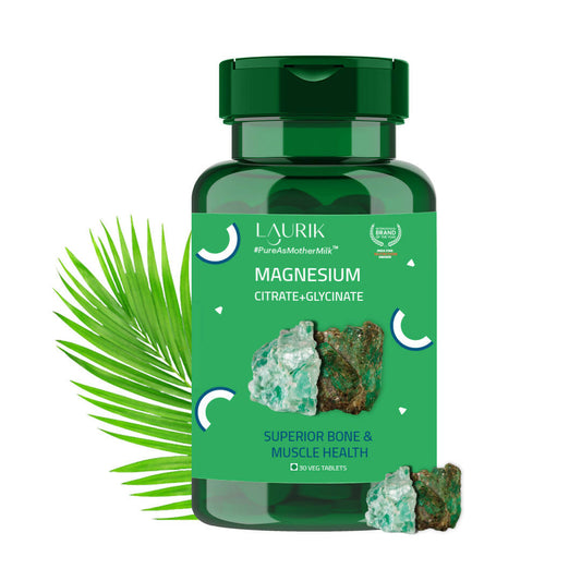 Laurik Magnesium Citrate, Glycinate, Oxide Complex Supplement Tablets | Maintain Sugar Level, Strong Bones For Men & Women | Swadesiicart