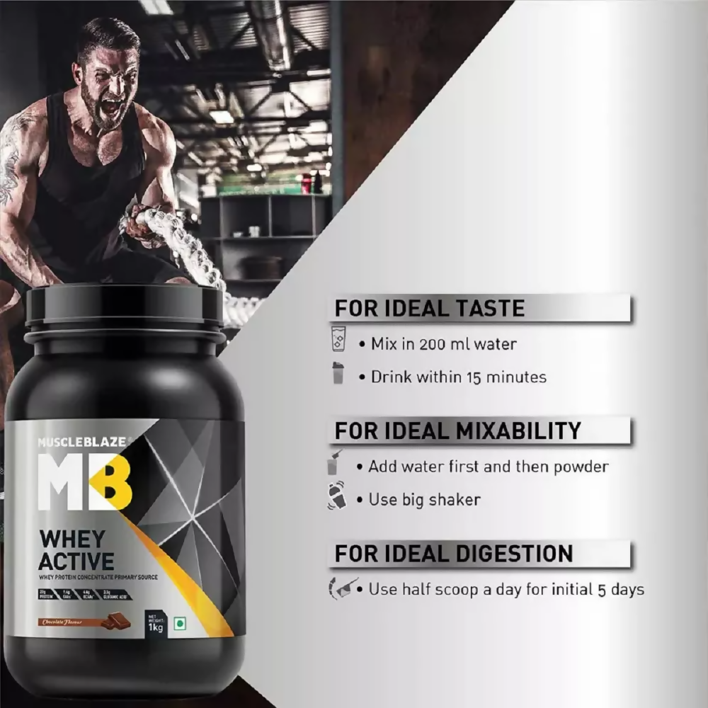 MuscleBlaze Whey Active Chocolate | Swadesiicart