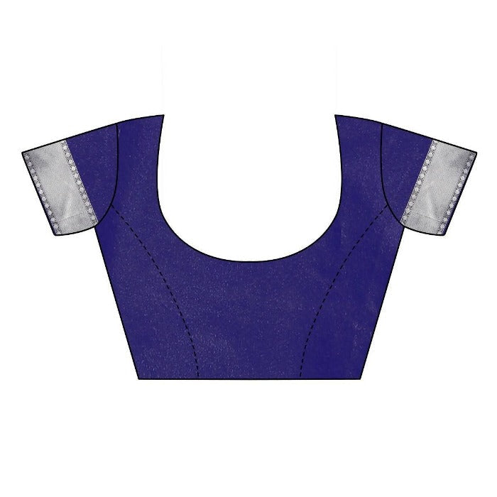 Vamika Banarasi Jacquard Weaving Blue Saree (AMEE BLUE) | Swadesiicart