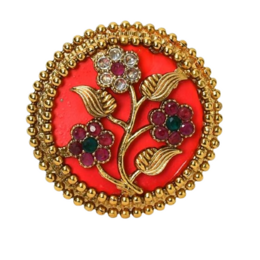 Joban Fashion Women Golden White Ruby Finger Ring - Swadesiicart