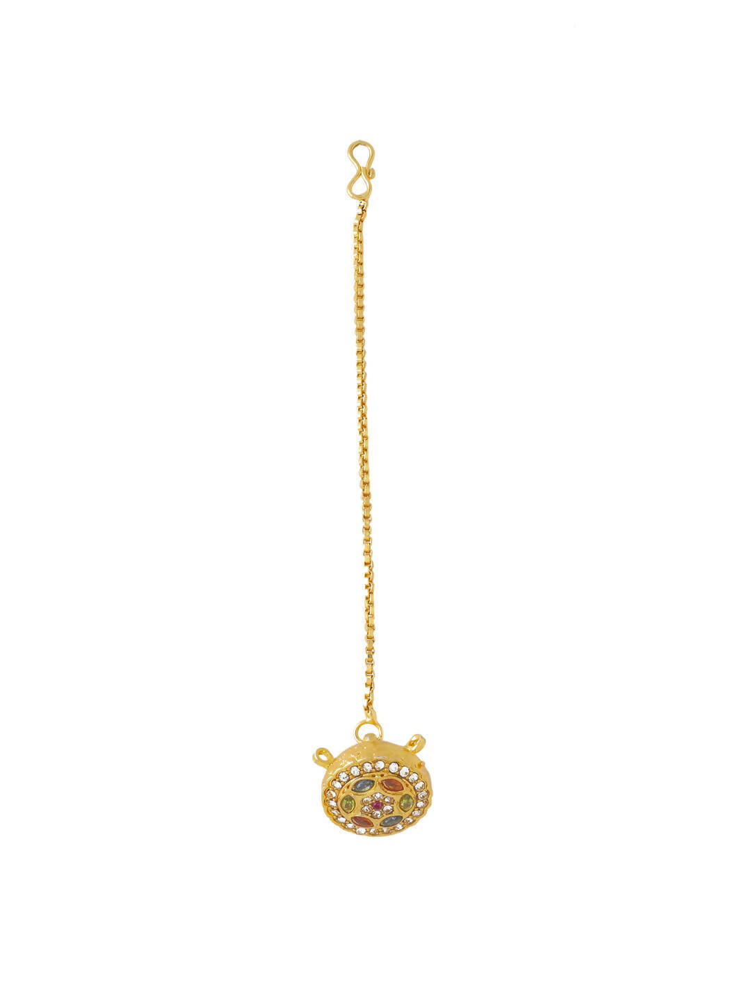 NVR Women's Trending Stylish Gold-Polished Maang Tikka