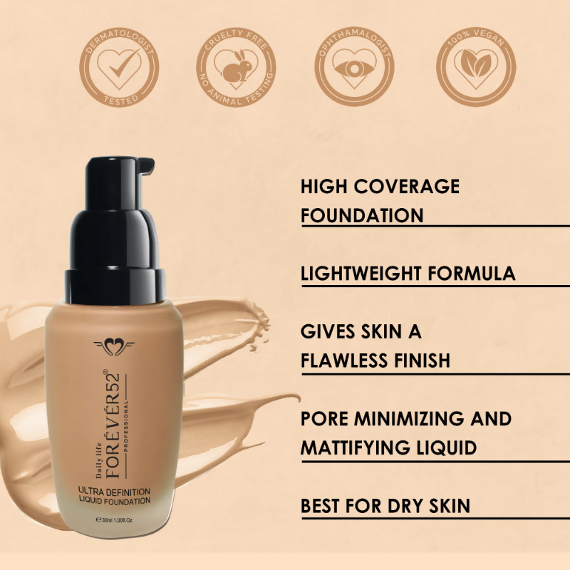 Daily Life Forever52 Ultra Definition Liquid Foundation - FLF013 Fudge | Swadesiicart