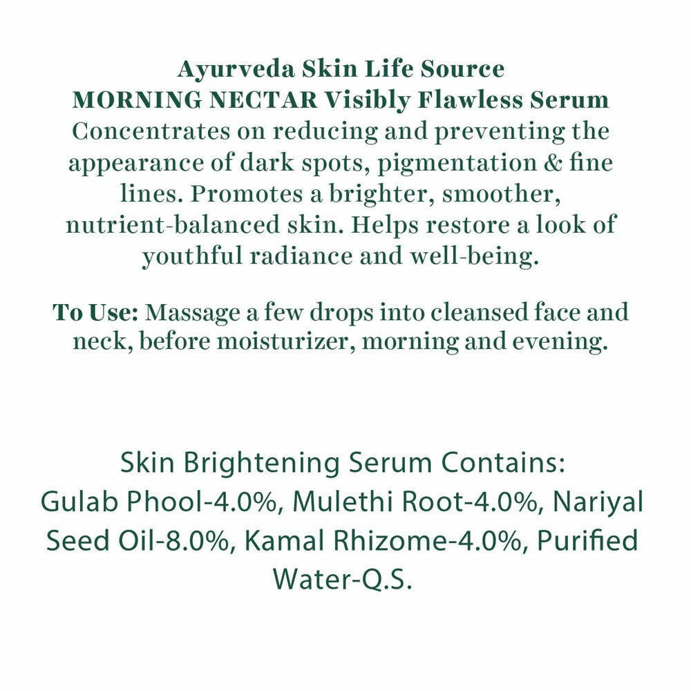 Biotique Advanced Ayurveda Bio Morning Nectar Visibly Flawless Serum - Swadesiicart