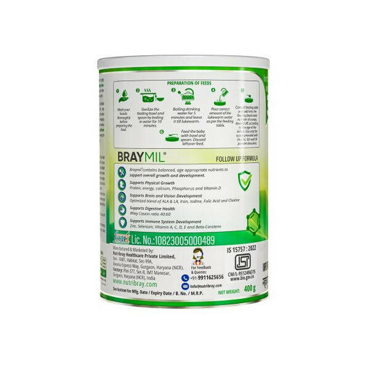 Braymil Follow Up Formula 3 Powder From 12 Months & Above | Swadesiicart