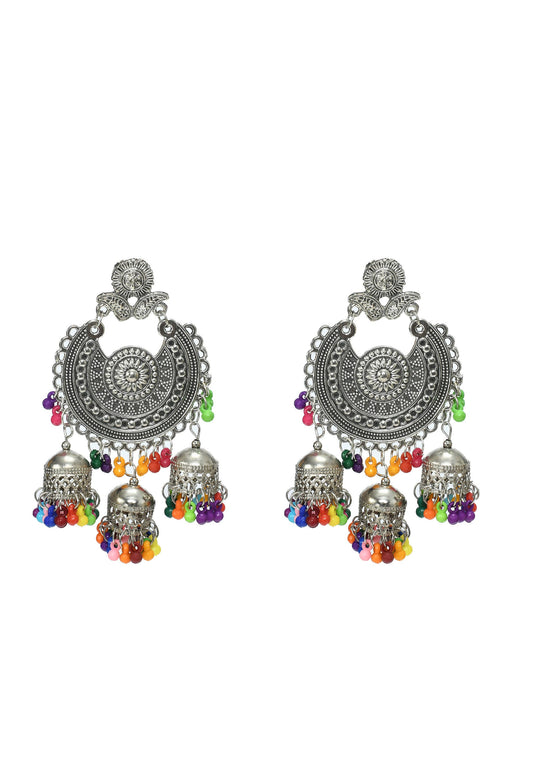 Mominos Fashion Johar Kamal Beautiful Jhumkas With Maang Tikka