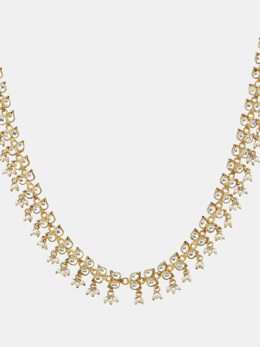Nuyug 22K Gold-Plated Kundan & Pearl Studded Matha Patti Head Jewellery | Swadesiicart