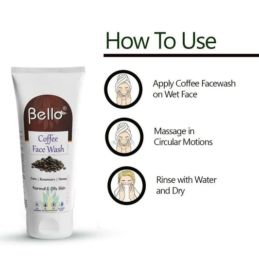 Bello Herbals Coffee Face Wash for Men & Women - Swadesiicart