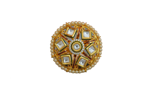 Joban Fashion Women Golden White Finger Ring - Swadesiicart