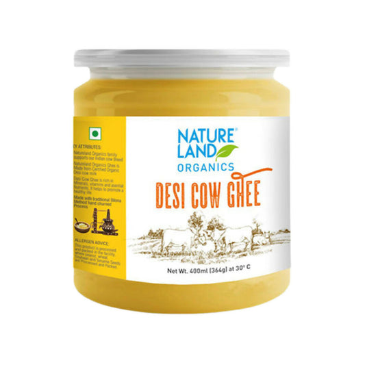 Nature Land Organics Premium Cow Desi Ghee | Cultured Pure Desi Ghee | Healthy & Organic Cow Ghee