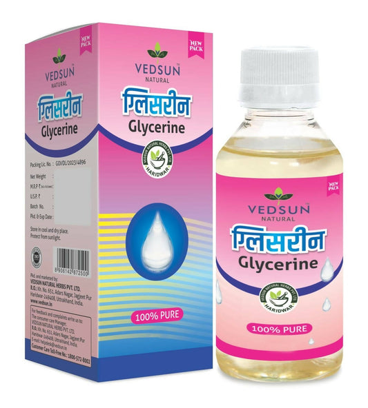 Vedsun Naturals Glycerine Liquid Pure and Unscented for Soft And Moisturize Skin - Vedsun