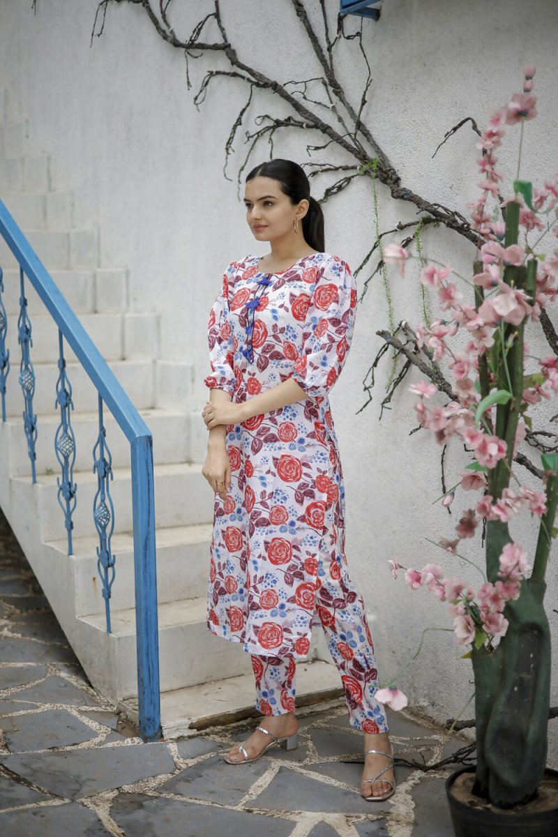 Aayaa Pure Muslin printed Multi Co-Ord Set - Multi Color - Swadesiicart