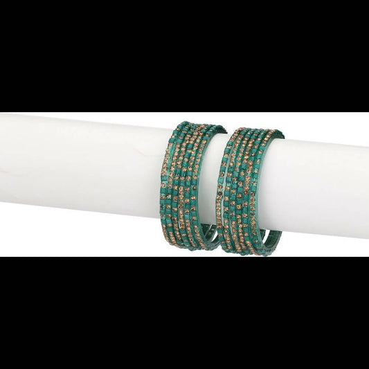 Afast Bridal Wedding & Party Fashionable Colorful Glass Bangle/Kada Set, Pack Of 12 - Redium - Afast Enterprises