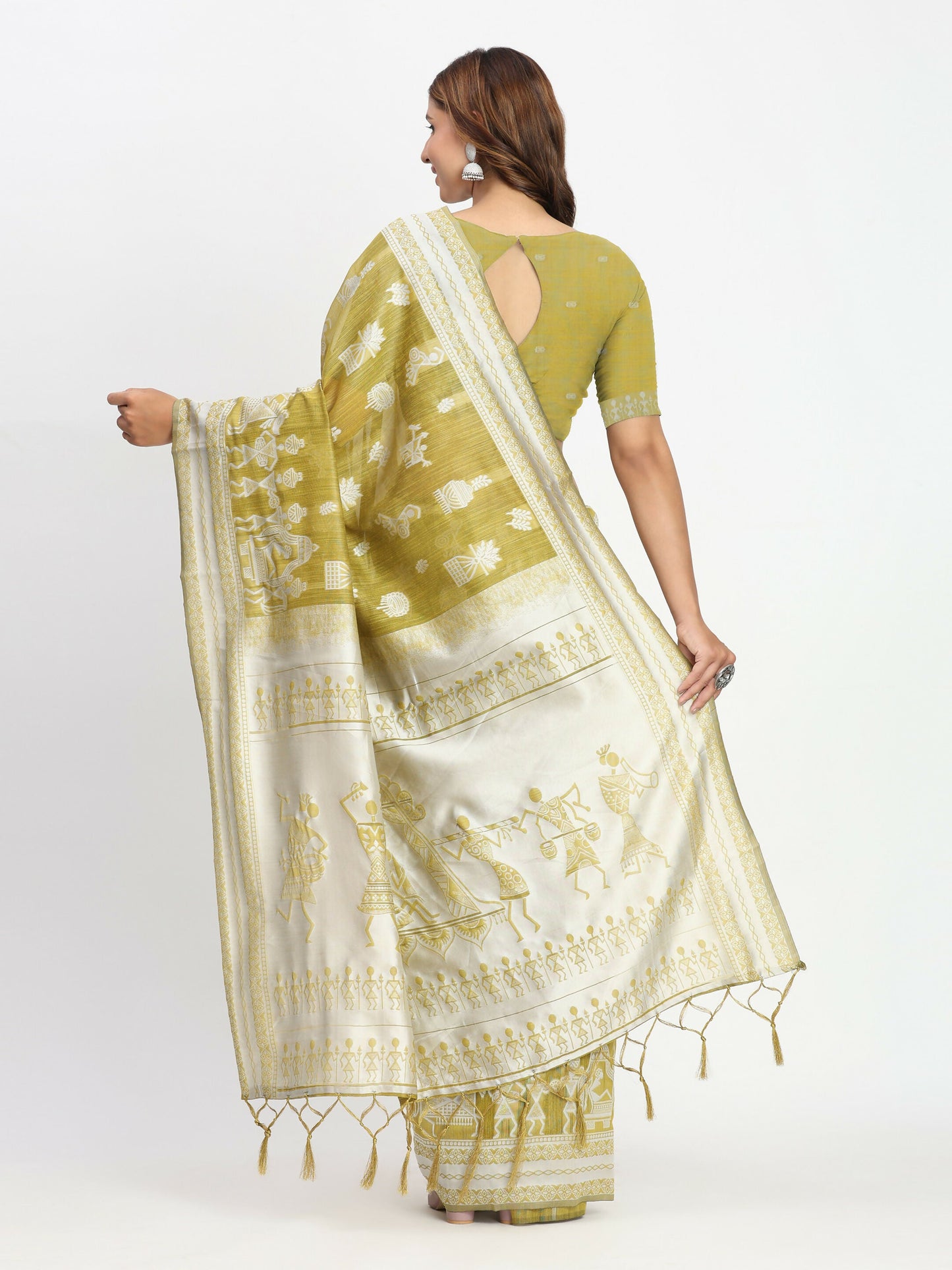 Shree Shyam Fashion Linen Cotton Purple Saree