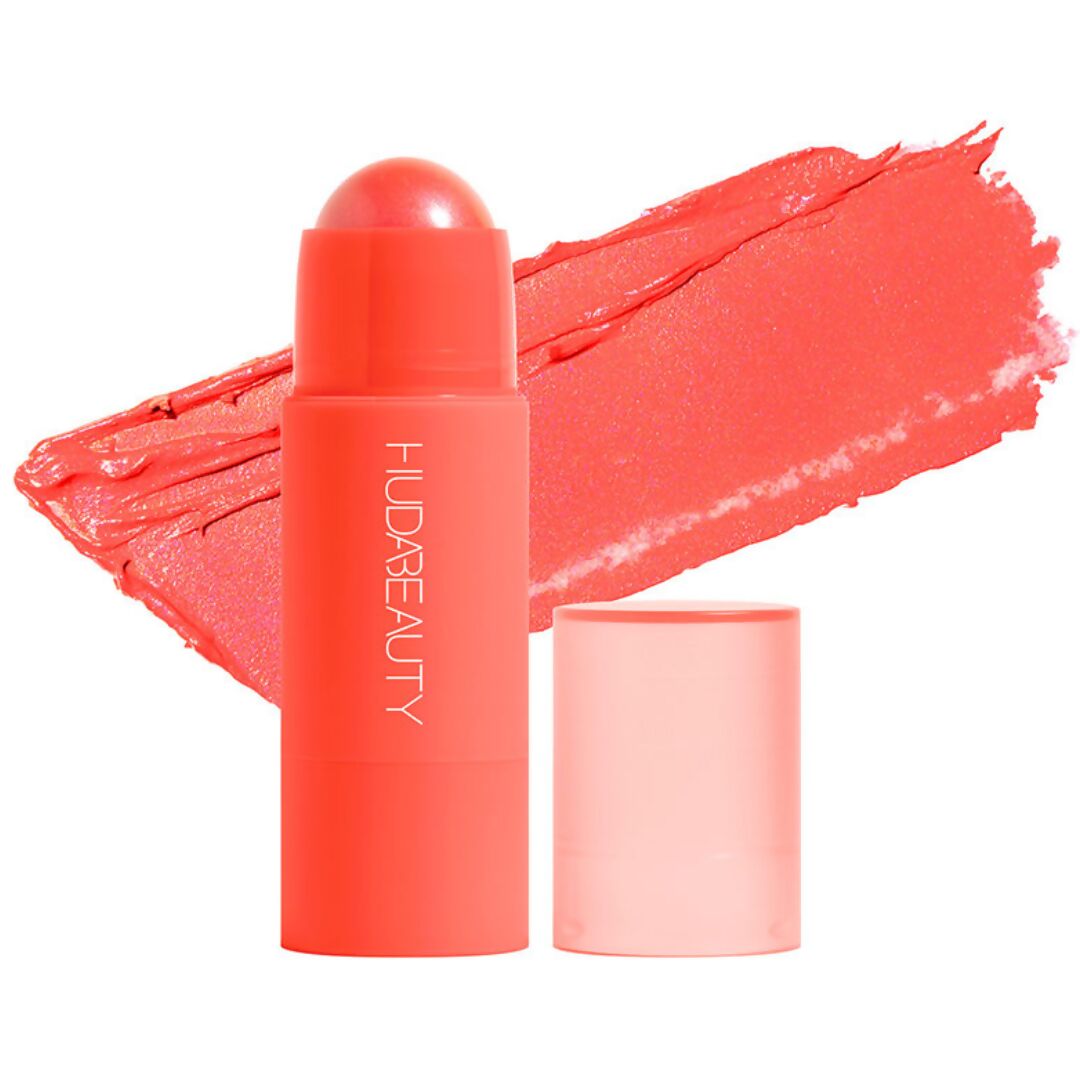 Huda Beauty Cheeky Tint Blush Stick - Coral Cutie | Swadesiicart