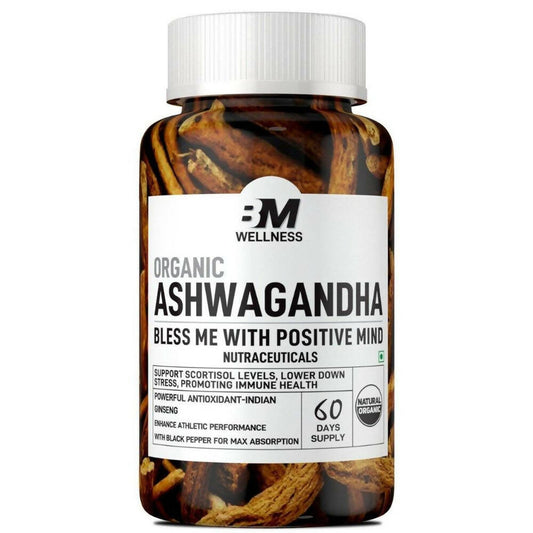 BM Wellness Ashwagandha Organic 800 mg Tablets | Swadesiicart