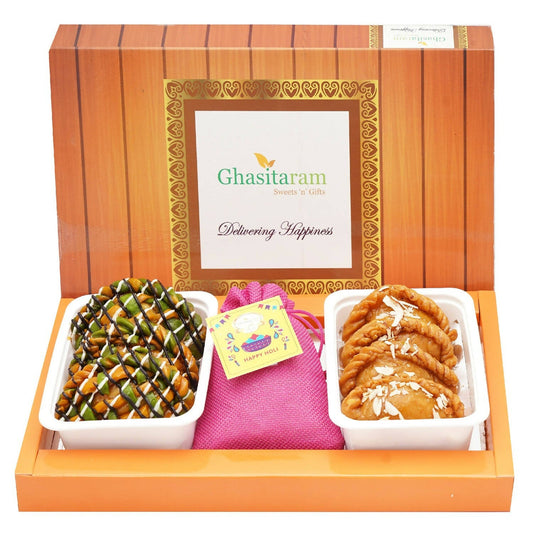 Ghasitaram Assorted Box of Gujiyas, Designer Gujiyas and Thandai - Altcheeni