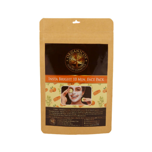 Organicos Insta Bright 10 Min Face Pack - Distacart