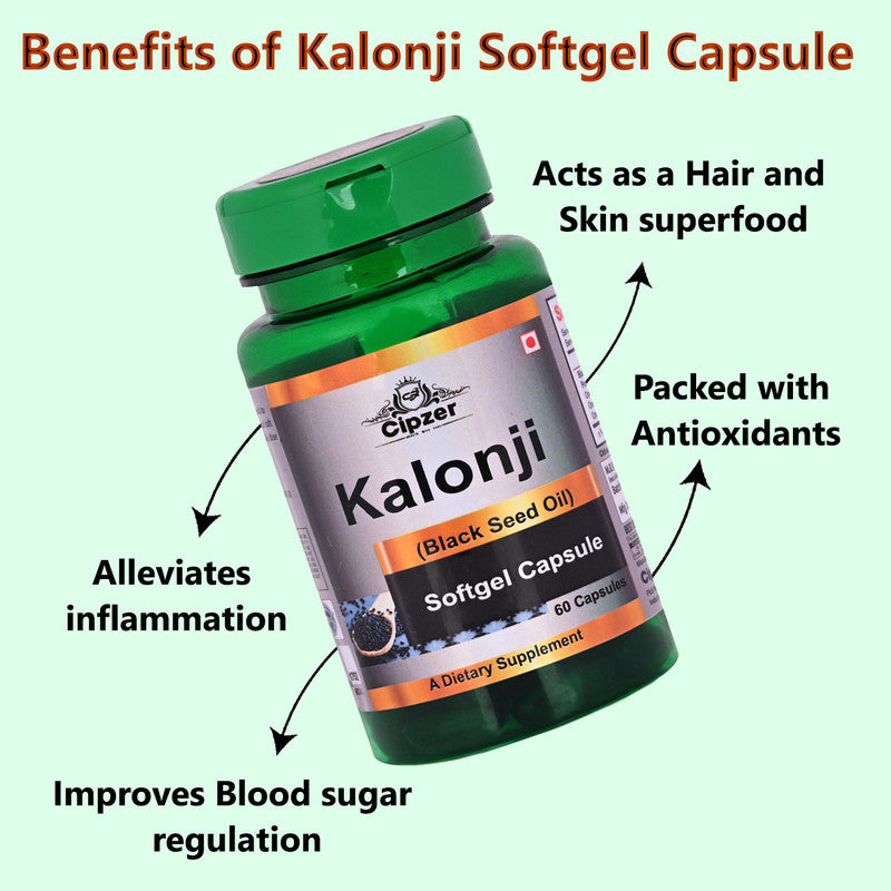 Cipzer Kalonji Softgel Capsules - Swadesiicart