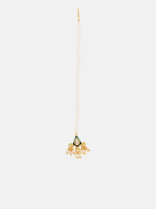 Ruby Raang Gold Kundan Maang Tikka | Swadesiicart