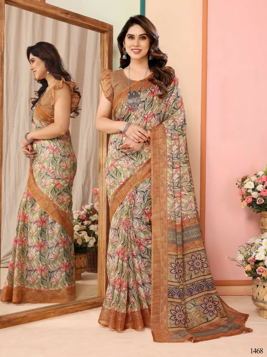 Partywear Designer Coffee Kota Doriya Fancy Saree - Dyuti | Swadesiicart
