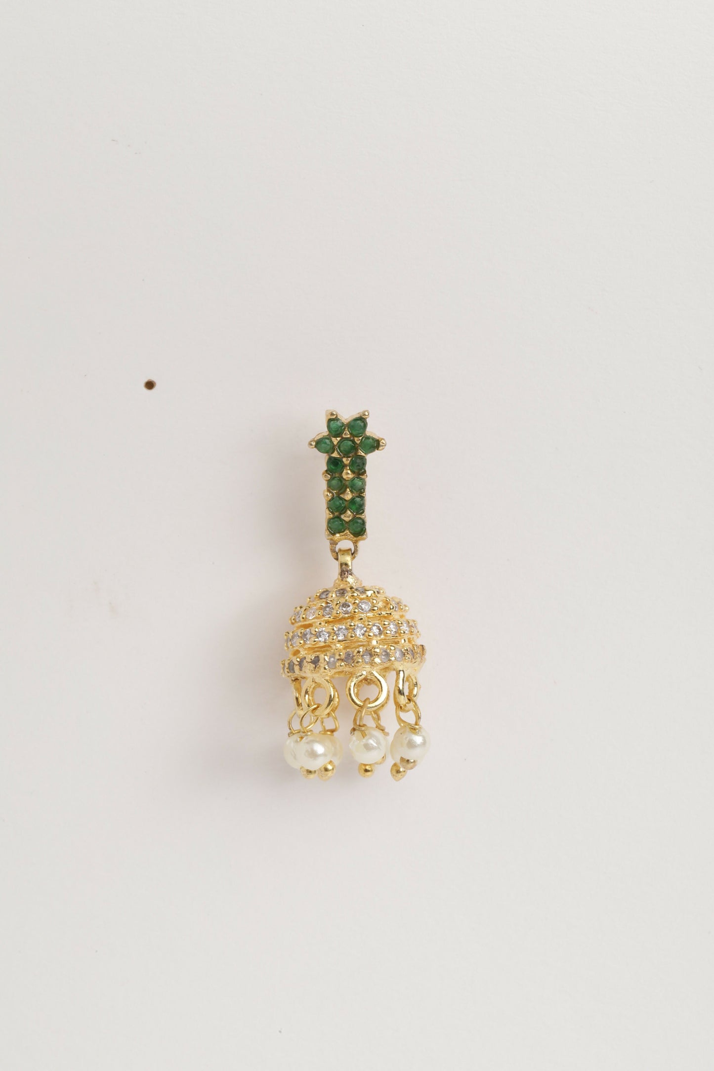 Nuyug 22K Gold Plated Pearl Belle Mini Jhumki Earrings | Swadesiicart