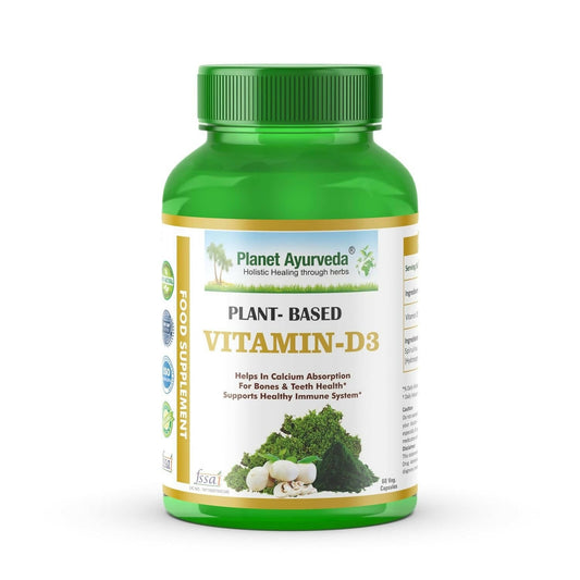 Planet Ayurveda Plant Based Vitamin D3 Capsules - Planet Ayurveda