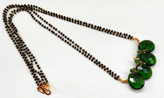 Green Beaded Designer Mangalsutra | Swadesiicart