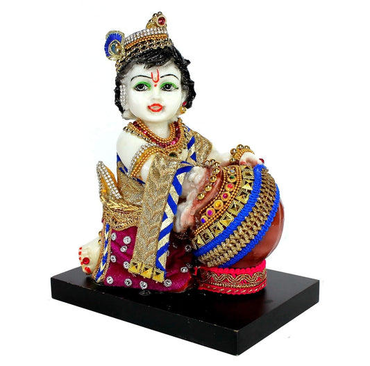 Esplanade Resin Krishna Makhan Chor Statue - Swadesiicart