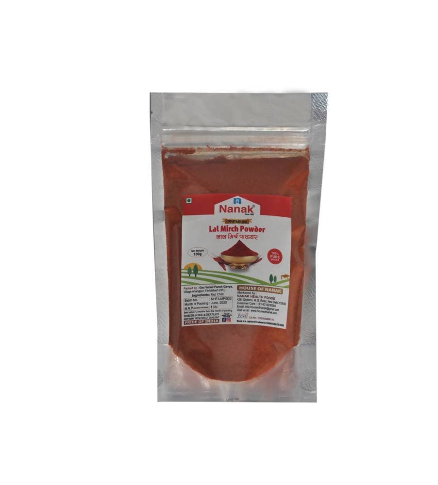 Nanak Premium Red Chili (Lal Mirch) Powder,100g - Swadesiicart