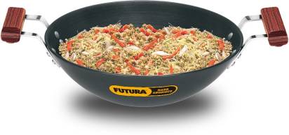 Hawkins Futura Flat Bottom Kadhai 30 cm Diameter 3.75 L (AD375) - Swadesiicart