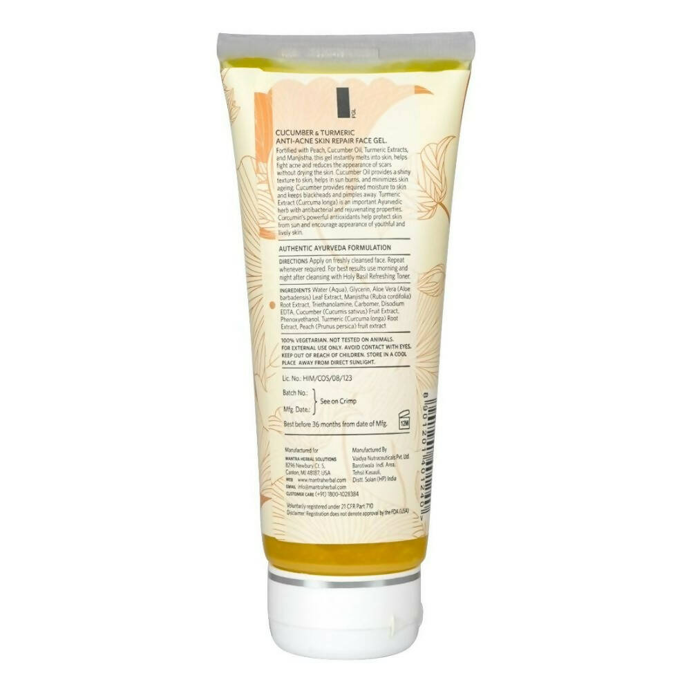 Mantra Herbal Cucumber & Turmeric Anti-Acne Skin Repair Face Gel - Swadesiicart