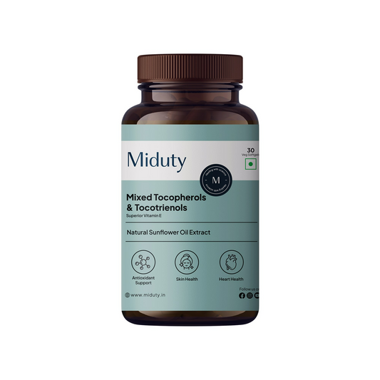 Miduty by Palak Notes Mixed Tocopherols & Tocotrienols Capsules | Swadesiicart