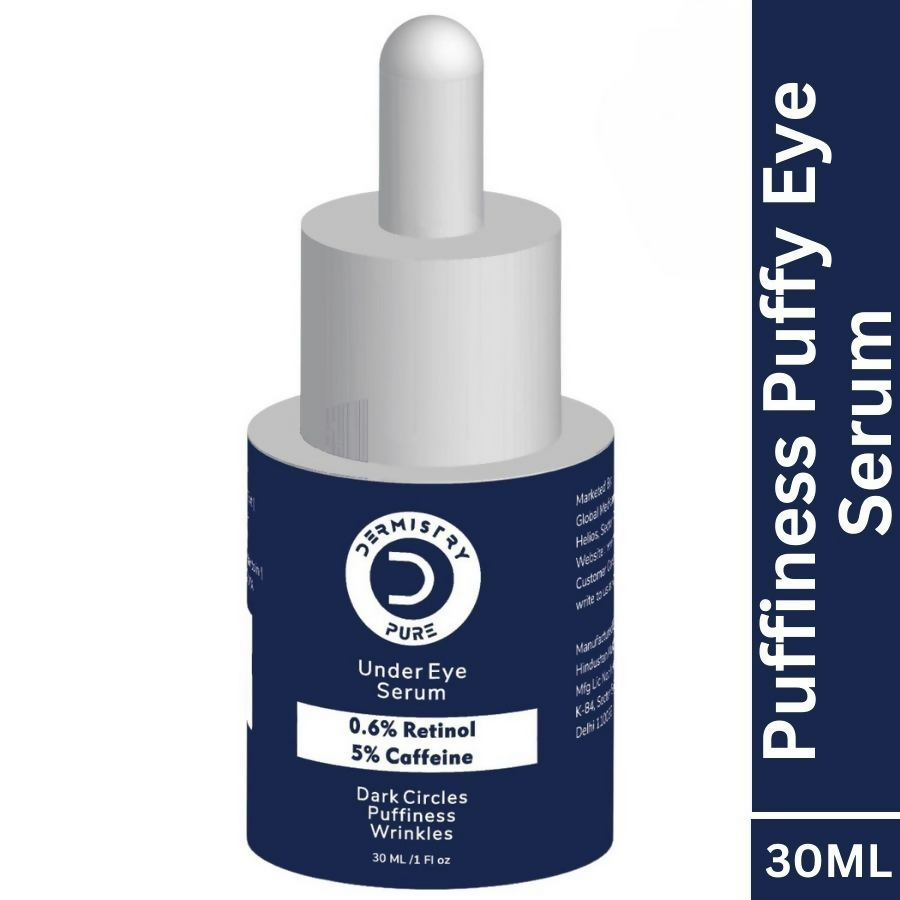 Dermistry 0.6% Retinol 5% Caffeine Under Eye Face Serum - Swadesiicart