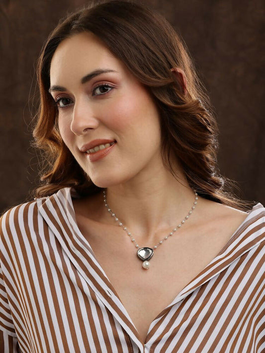 Beaded Kundan Necklace - Ruby Raang | Swadesiicart