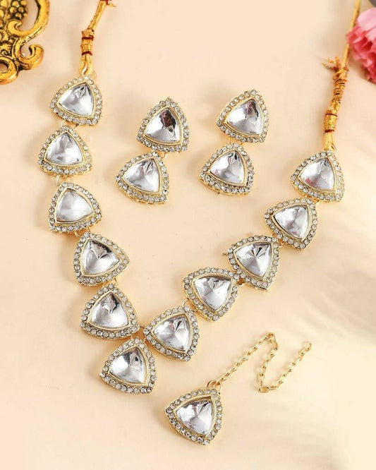 VOJ Women Silver Color stainless steel Jewellery Set - VOJ (Valley Of Jewellery)