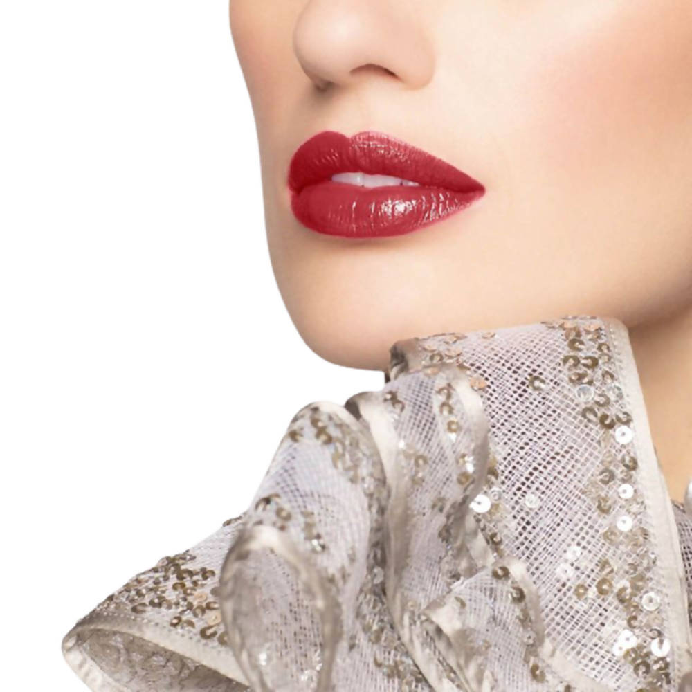 Manish Malhotra Hi-Shine Lipstick - Moroccan Red (4 Gm) - Swadesiicart