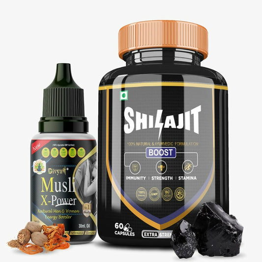 Divya Shree SJ Capsule & Musli X-Power Oil Combo - Jeevan Care Ayurveda