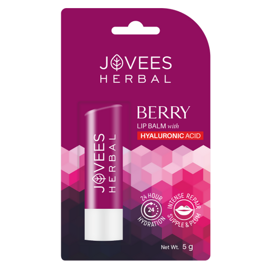 Jovees Berry Lip Balm with Hyaluronic Acid - Swadesiicart