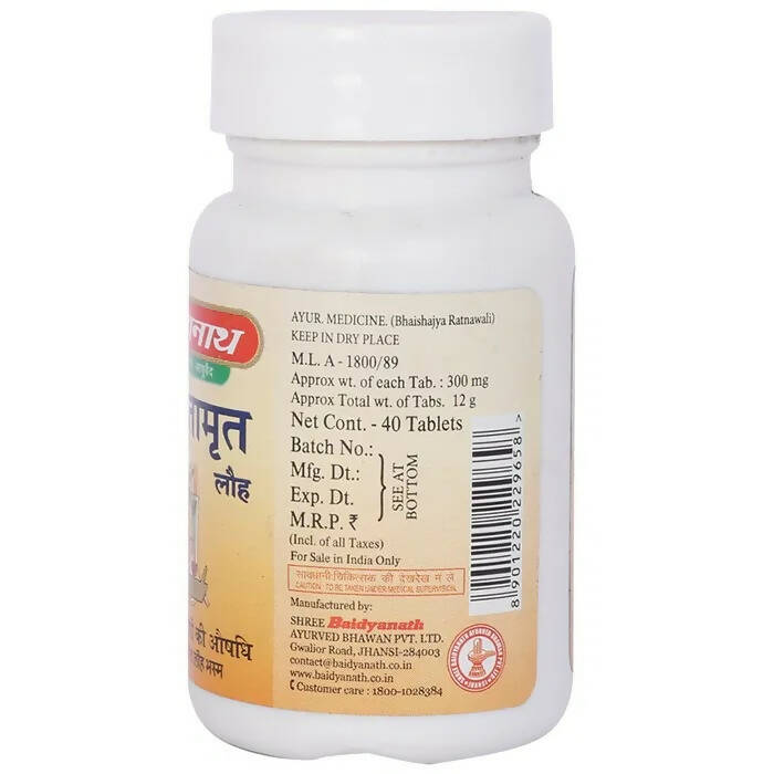 Baidyanath Jhansi Saptamrit Lauh Tablets - Swadesiicart