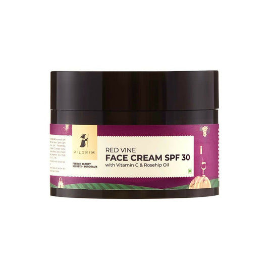 Pilgrim Red Vine Face Cream SPF 30 with Vitamin C & Rosehip Oil (PA+++) - Pilgrim